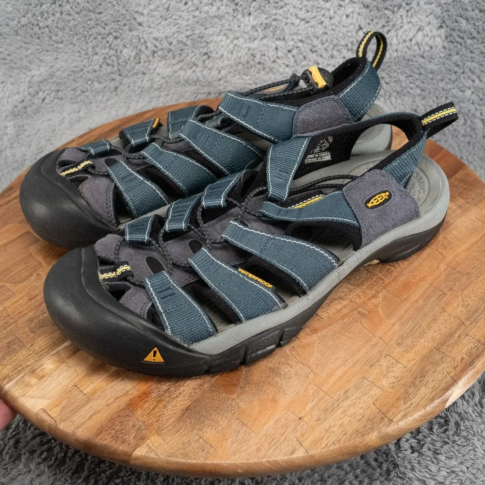 Men's KEEN Newport H2 WP Waterproof Sandals Trail Shoes Size US 10 Navy/Gray